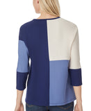 Colorblocked 3/4 Dolman Sleeve Pullover
