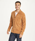 Men's Long Sleeve Corduroy Shirt Jacket (Zip Front)