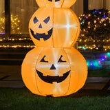 8FT Lighted Inflatable Stacked Jack-O-Lantern Pumpkins Decor