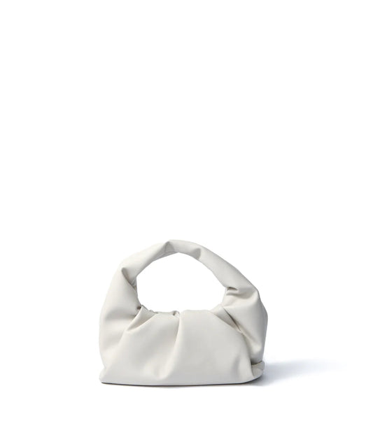 Marshmallow Croissant Bag in Soft Leather White