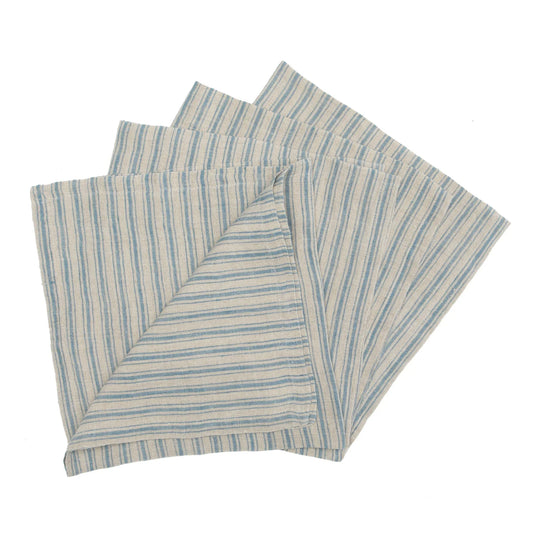 Boat Stripe Linen Napkins Set of 4