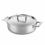 Attiva Pewter 2 Handle Saute Pan with Lid
