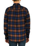 Long Sleeves Linear Ombre Flannel Shirt