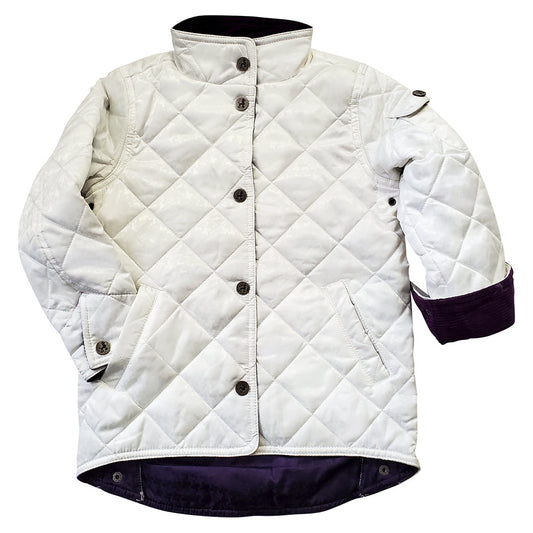 White Barbour Coat with Snaps