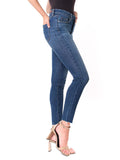 Mid Rise Cropped Skinny Jeans