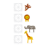 MAGNA-TILES Safari Animals 25-Piece Magnetic Construction Set, The ORIGINAL Magnetic Building Brand