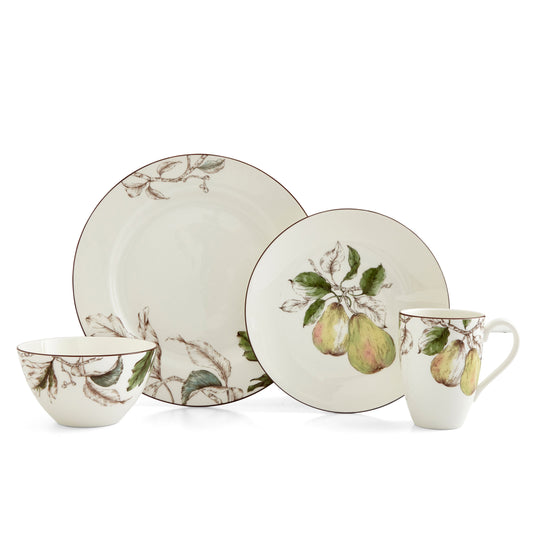 Nature's Bounty Pear 4 Piece Place Setting