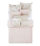 Charisma Melange Velvet Bolster Pillow Pink