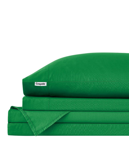 Crayola Cotton Percale Sheet Set Green