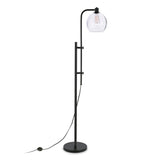 Antho Height-Adjustable Floor Lamp with Glass Shade