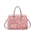 Salome 3D Embossed Floral Satchel with Three Compartments