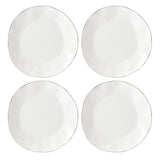 Blue Bay White Dinner Plates Set of 4
