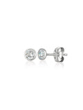 Solitaire Bezel Set Earrings Finished - 4.0 Cttw