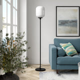 Agnolo 69" Tall Floor Lamp with White Milk Glass Shade