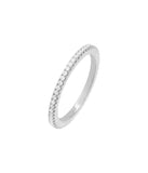 Micro Pave Eternity Band Silver