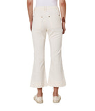 Alice High Rise Ankle Flare Jeans in Ivory Color