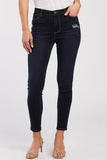 Alisia Mid Rise Skinny Jean With Distressed Detail