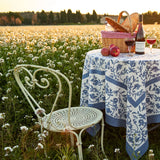 Cornflower Blue Tablecloth Round