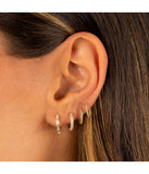 Thin Twisted Huggie Earring 14K Gold