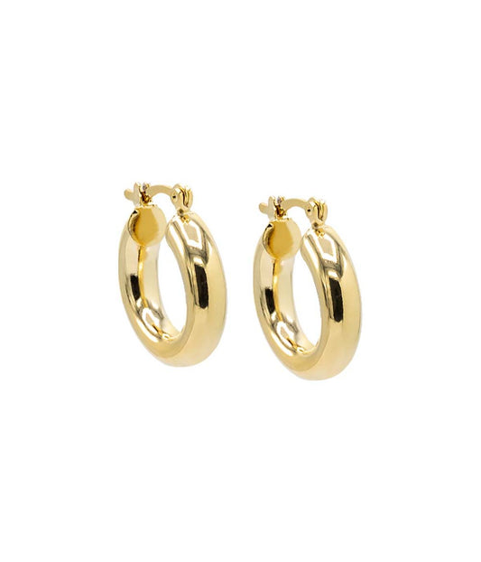 Gold Filled Adina'S Chunky Hollow Hoop Earring Gold