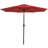 Aluminum Patio Table Umbrella with Push Button Tilt & Crank - 9' Gold