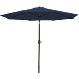 Aluminum Patio Table Umbrella with Push Button Tilt & Crank - 9' Gold