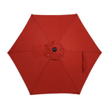 Aluminum Patio Umbrella with Tilt & Crank Shade Control - 7.5' Red