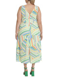 Plus Size Sleeveless Printed Maxi Dress