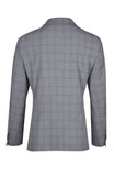 Hoxton Notch Lapel Light Gray Window Plaid Suit