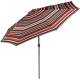 Catalina Stripe Aluminum Patio Umbrella, Tilt & Crank - 9'