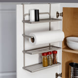 Steel Spice Rack with Paper Towel Holder
