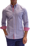 Pink & Blue Check Long Sleeve Shirt