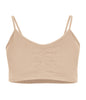  2 Pack Gathered Front Cup Training Bra Beige