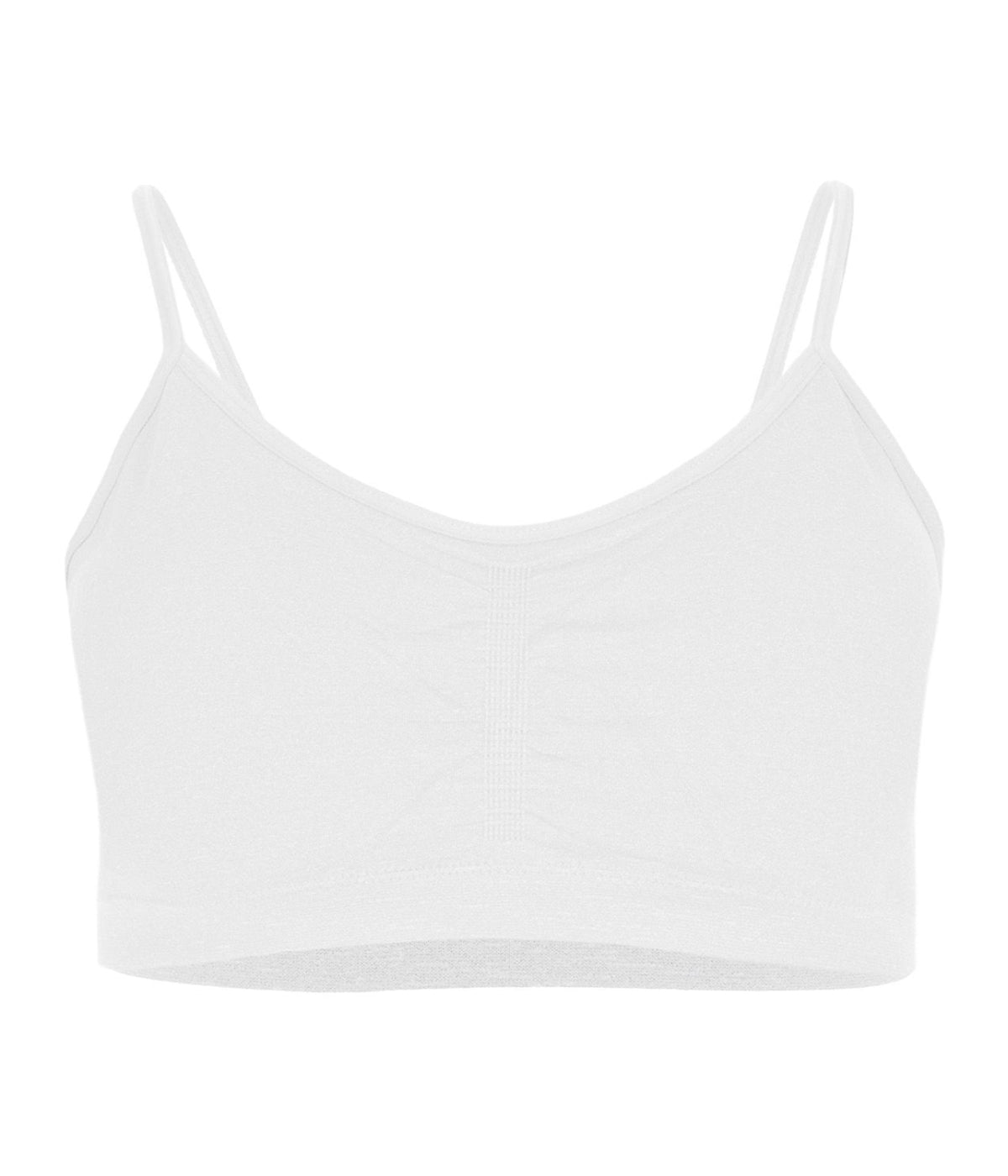 2 Pack Gathered Front Cup Training Bra White