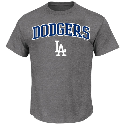 Mens Big And Tall Team Logo Short Sleeve Arch Logo Tee Shirt - Los Angeles Dodgers