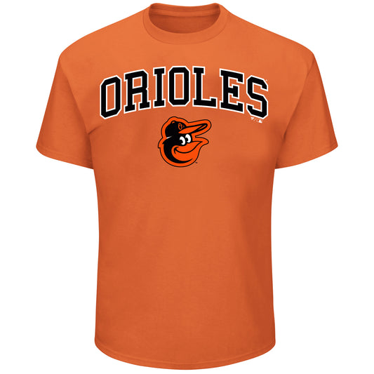 Mens Big And Tall Team Logo Short Sleeve Arch Logo Tee Shirt - Baltimore Orioles