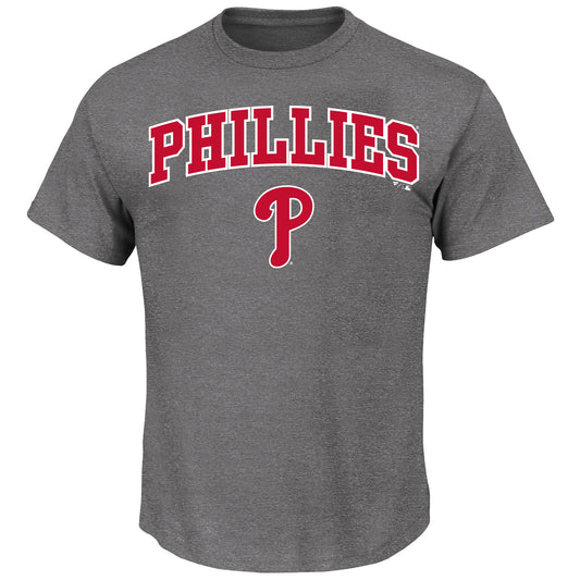 Mens Big And Tall Team Logo Short Sleeve Arch Logo Tee Shirt - Philadelphia Phillies