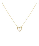 Classic Diamond Heart Necklace 14K Gold