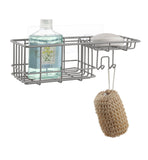 Classic Wall Mounted Shower Caddy Organizer Basket Shelf With Removable Adhesive Hook