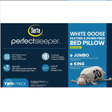 90/10 Goose Feather/Down Fiber Firm Pillows 2 Pack