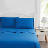 Cotton Percale Sheet Set Blue