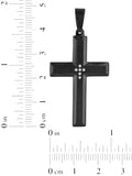 .05Ctw Black Stainless Steel Cross Pendant