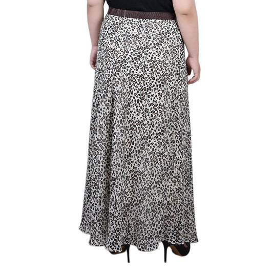 Plus Size Chiffon Maxi Skirt
