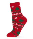 Christmas Tree Cozy Sock Legging Set Red-Black