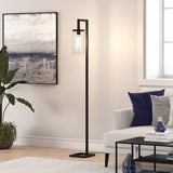Malva 67" Tall Floor Lamp with Clear Glass Shade