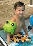 Set of 2 Inflatable Green Frog Animal Fun Swimming Pool Arm Floats For Kids 7.5-Inch