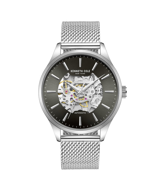 Kenneth Cole New York Automatic Watch Silver & Black