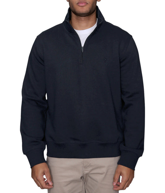Quarter Zip Luxe Fleece Pullover Black