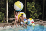 White and Yellow Inflatable 6 Panel Swimming Pool and Beach Ball 46-Inch