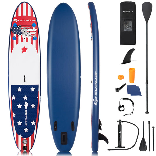 11' Inflatable Stand Up Paddle Board Surfboard With Pump Aluminum Paddle